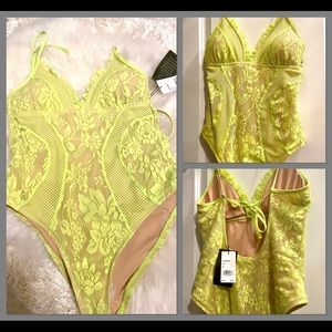BCBG Citrine one piece bathing suit
